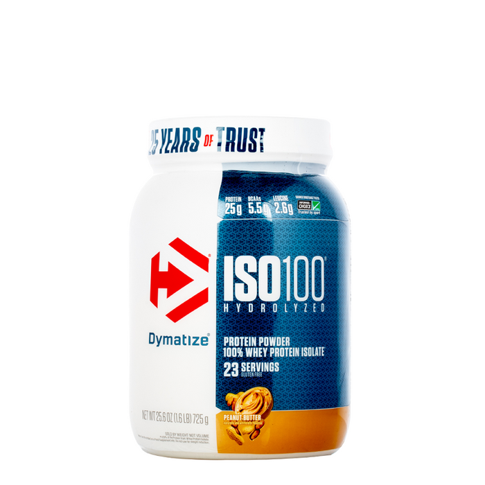 Dymatize - ISO 100 Hydrolyzed Whey Protein Isolate - 1.6Lb - Peanut Butter