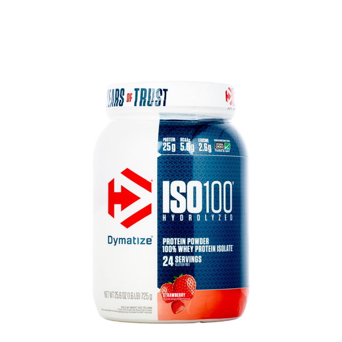 Dymatize - ISO 100 Hydrolyzed Whey Protein Isolate - 1.6Lb - Strawberry