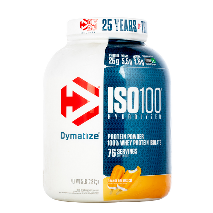 Dymatize - ISO 100 Hydrolyzed Whey Protein Isolate - 5LB - Orange Dreamsicle