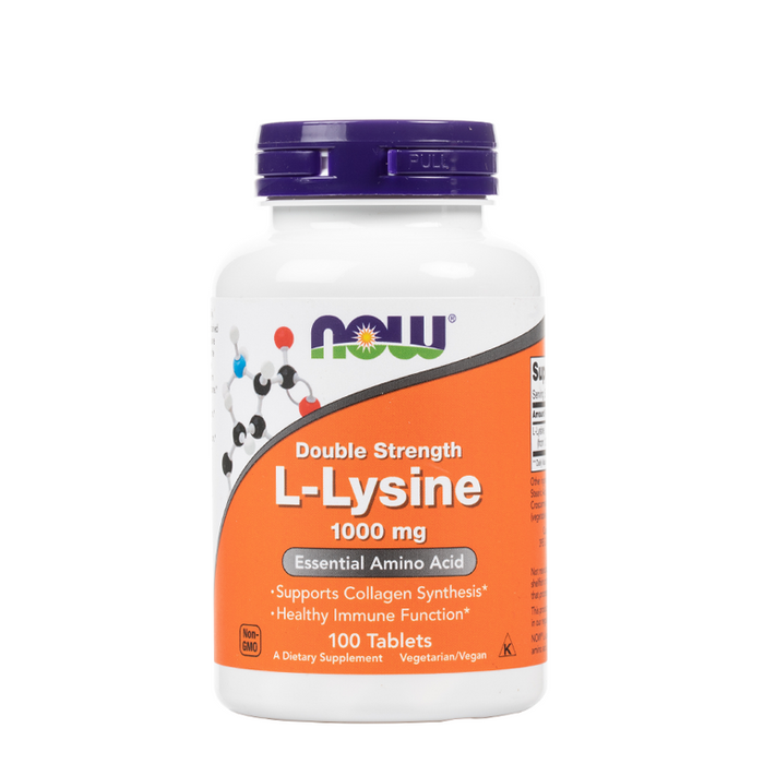 NOW Foods - L-Lysine Double Strength 1000mg Tablets - 100 Tablets