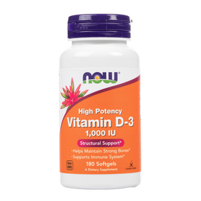 Now - High Potency Vitamin D-3 - Softgels - 1000IU - 180 Softgels