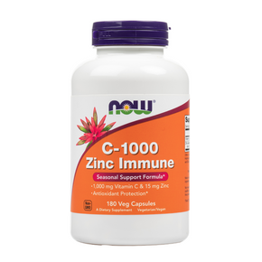 Now Foods - C-1000 Zinc Immune Veg Capsules - 180 Capsules