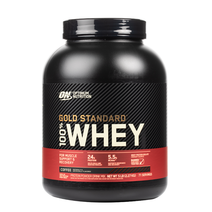 Optimum Nutrition - Gold Standard 100% Whey Protein - 5LB - Coffee