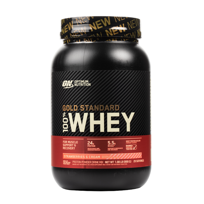 Optimum Nutrition - Gold Standard 100% Whey Protein - 29 Servings - Strawberries & Cream