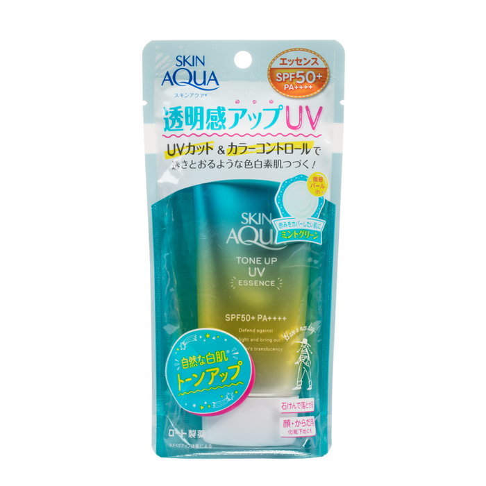 Rohto Mentholatum - Skin Aqua Tone Up UV Essence - Mint - Packaging Front