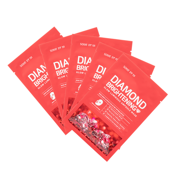 Some By Mi - Diamond Brightening Calming Glow Luminous Ampoule Mask - 5 Pack