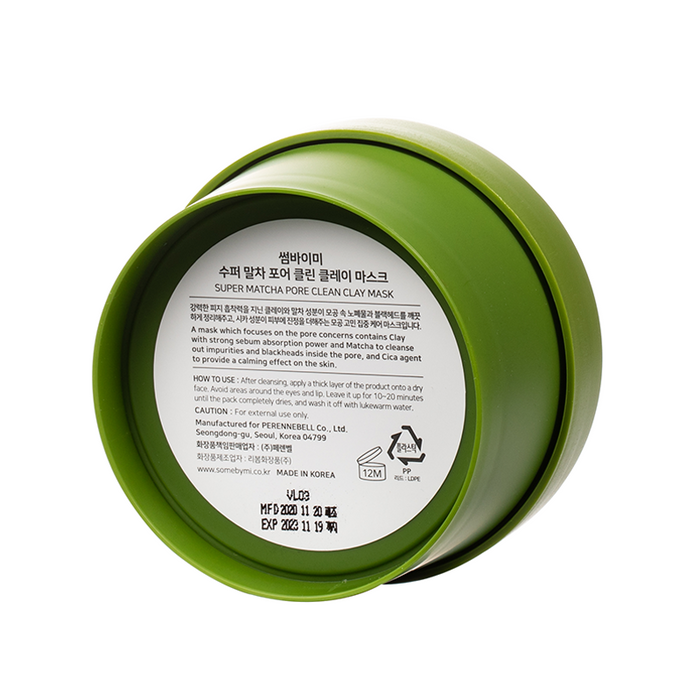 Some By Mi - Super Matcha Pore Clean Clay Mask - Back