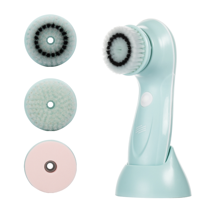 11:11 - 3 in 1 Rechargeable Electric Facial Cleansing Brush Set Blue