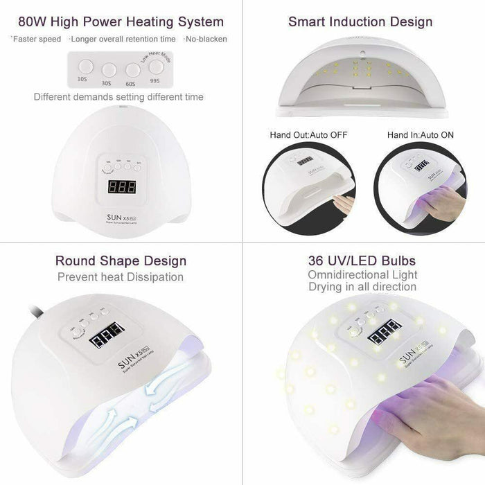 X5 Plus 80W LED UV Nail Dryer Gel Lamp