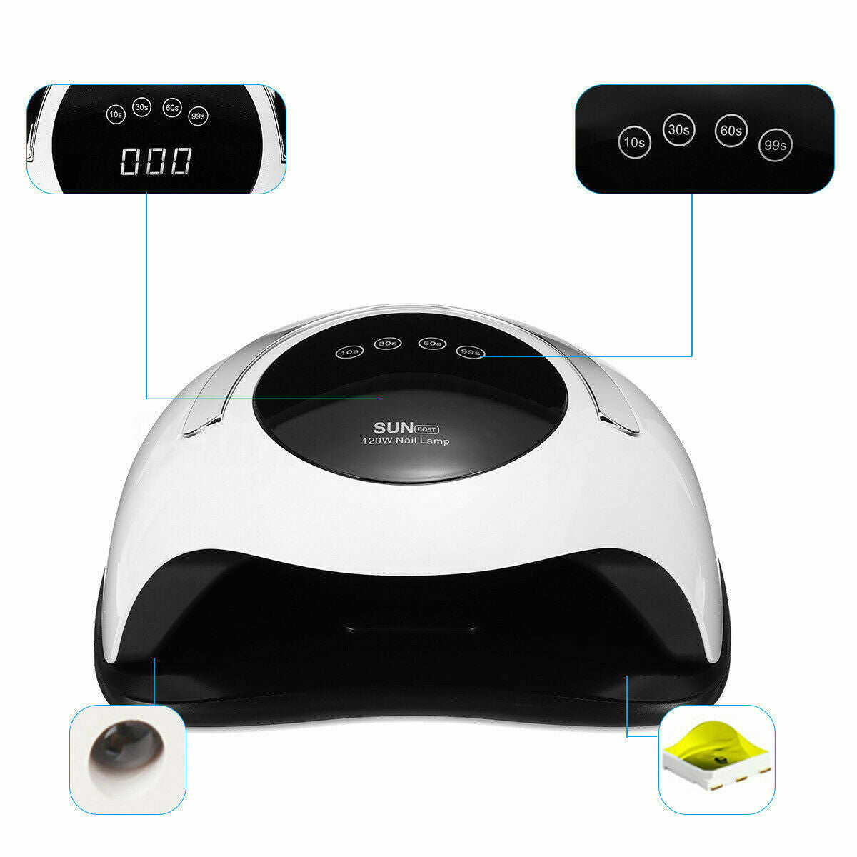 Amazon.com: UV LED Nail Lamp, MIRAGE LAYON 288W Nail Curing Lamps for Home  & Salon, Led Nail Dryer for Gel Polish with Automatic Sensor/4 Timer  Setting, Professional Nail Art Tools for Fingernail