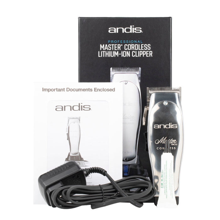 Andis Master Cordless Lithium Ion Clipper - Package Contents