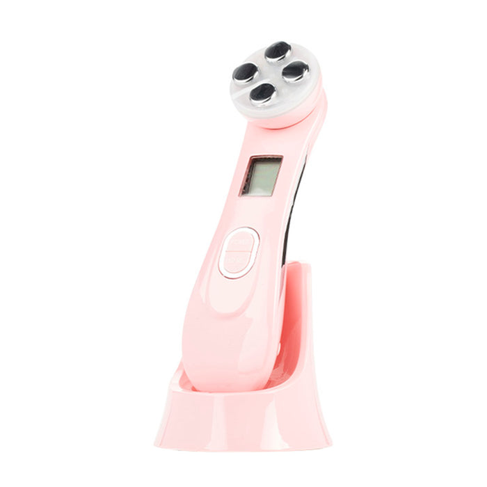 5-in-1 Ultrasonic Face Lifting RF Anti-Aging LED Photon Therapy - Pink