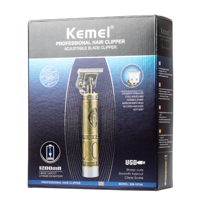 Kemei KM-1974A Professional Hair Clippers Trimmer Kit - Box Front