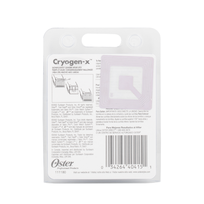 Oster Professional Blade Cryogen-X - Back