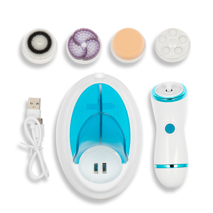 Electric 4-in-1 Facial Cleansing Brush - Accessories