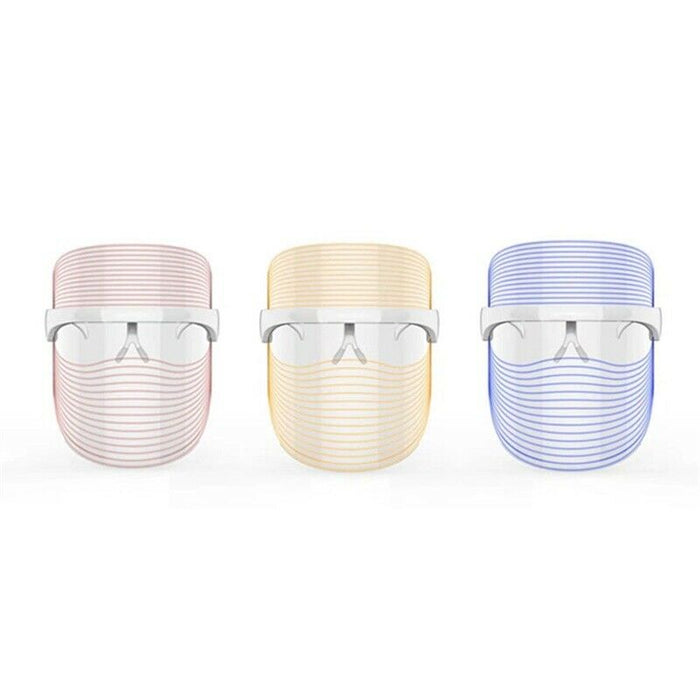 3 Color LED Light Photon Therapy Face Mask