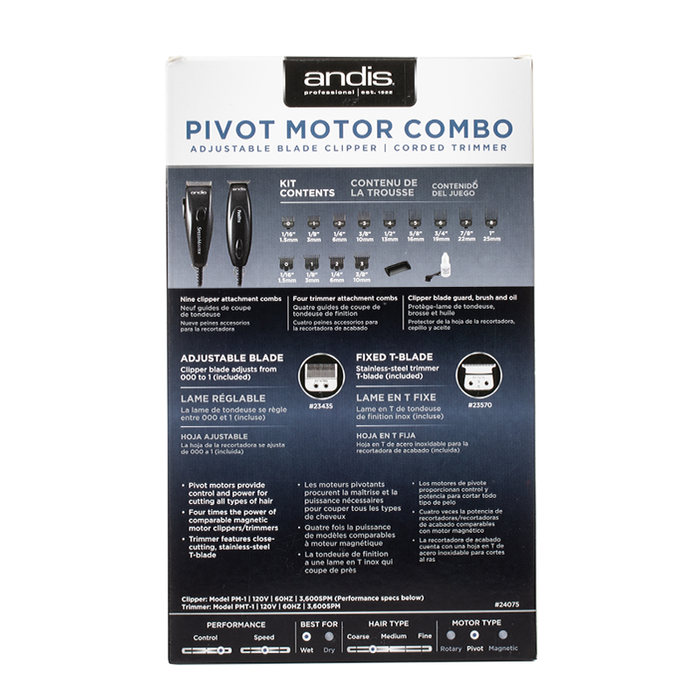 Andis - Pivot Motor Combo - Box Back