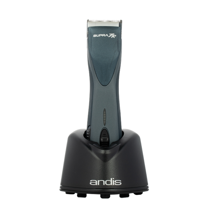 Andis - Supra ZR - Detachable Blade Clipper - Front View With Base