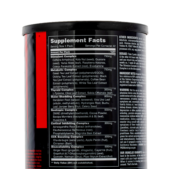 Animal - Cuts - Supplement Facts