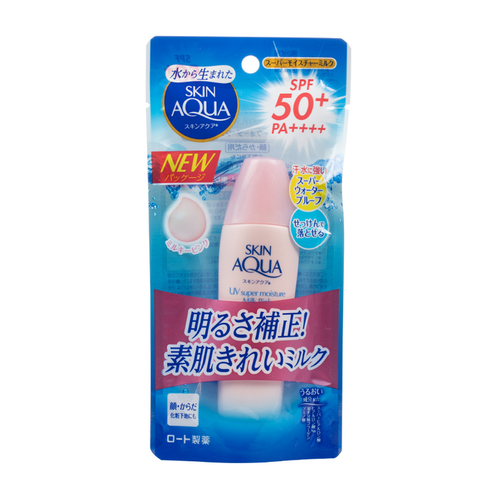 Rohto Mentholatum - Skin Aqua UV Super Moisture Milk - Packaging Front - Pink