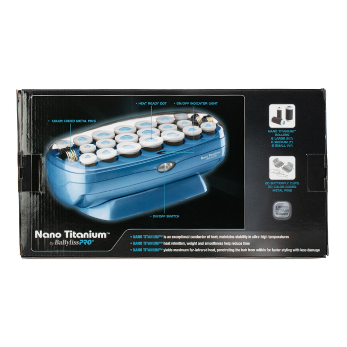 Babyliss Pro Nano Titanium 20 Roller Hairsetter - Box Back