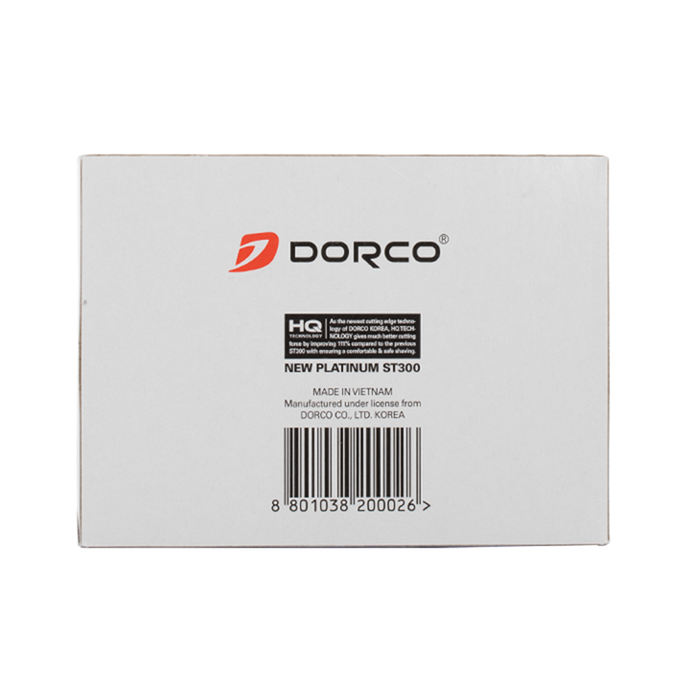 Dorco - Stainless Blades - Packaging Back