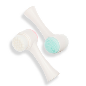 Double Side 2 Colors Silicone Facial Cleansing Brush - AllColors