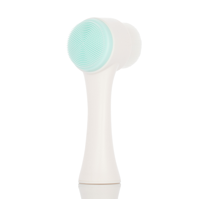Double Side 2 Colors Silicone Facial Cleansing Brush - Blue