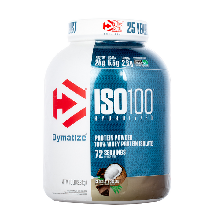 Dymatize - ISO 100 Hydrolyzed Whey Protein Isolate - 5Lb - Chocolate Coconut