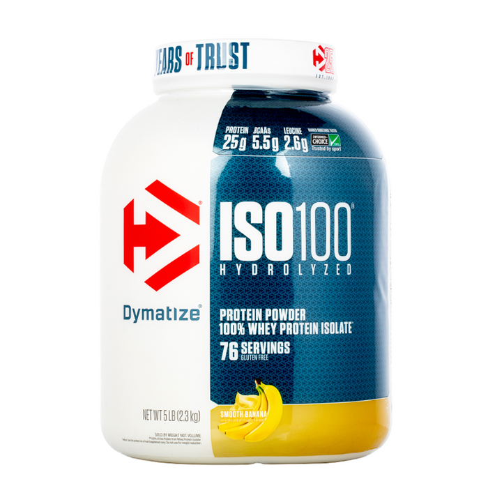 Dymatize - ISO 100 Hydrolyzed Whey Protein Isolate - 5Lb - Smooth Banana