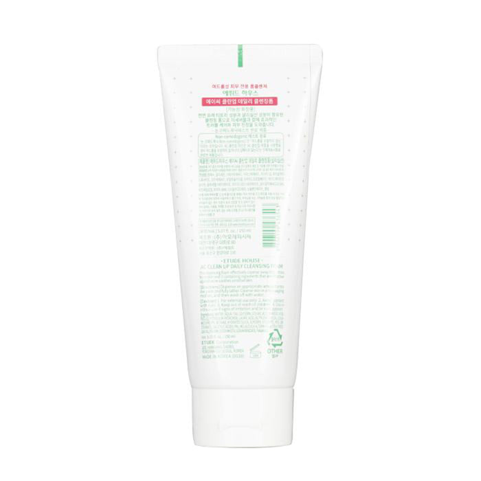 Etude House AC Clean Up Daily Cleansing Foam - Back