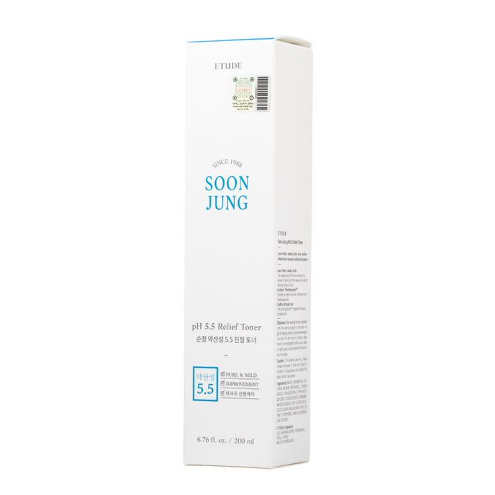 Etude House - SoonJung pH 5.5 Relief Toner - Box Front
