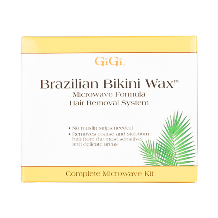 GiGi Brazilian Bikini Wax Microwave Formula Hair Removal System Box