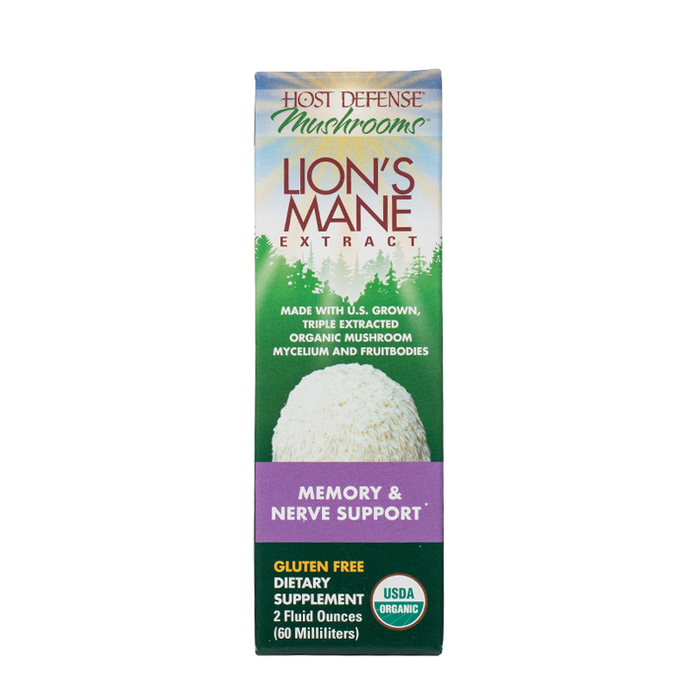Host Defense - Mushroom Extract - Lion's Mane - Box Front