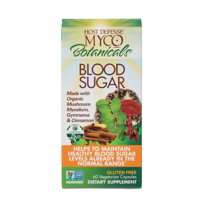 Host Defense - MycoBotanicals Blood Sugar Capsules - Box Front