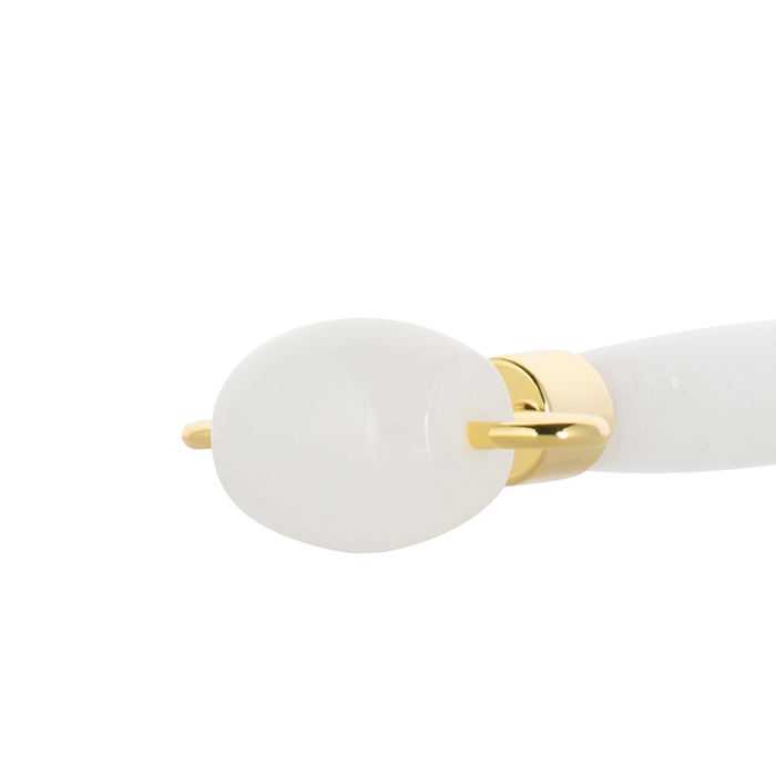 Jade Roller for Face Body Facial Therapy Massager - Crystal Gold Handle - Bottom