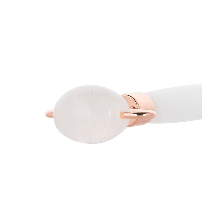 Jade Roller for Face Body Facial Therapy Massager - Crystal Rose Gold Handle - Bottom