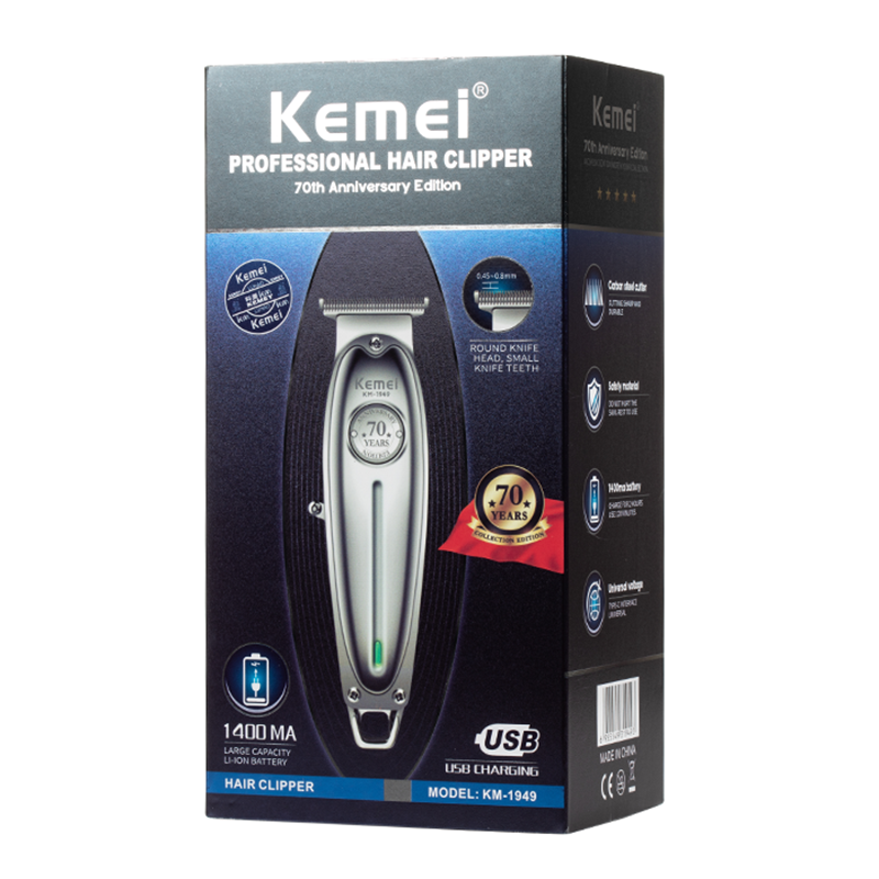 Kemei KM-1949 All-metal Professional Cordless Hair Clipper Trimmer Barber US