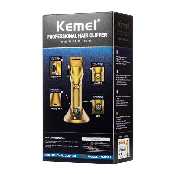 Kemei KM-K32S Professional Hair Clipper - Box Back