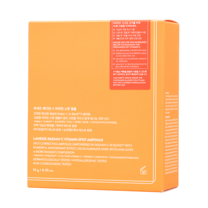 Laneige - Radian-C Vitamin Spot Ampoule - Box Back