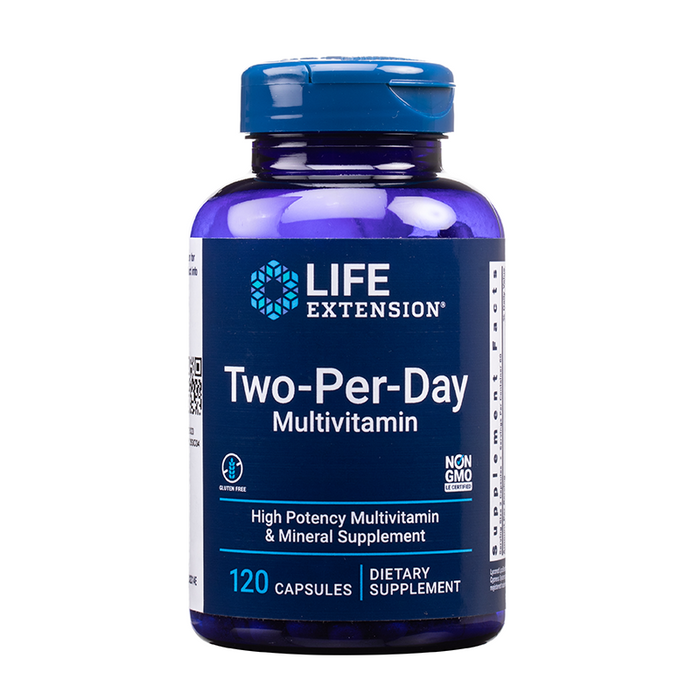 Life Extension - Two-Per-Day Multivitamin Capsules - Bottle Front 120 Capsules