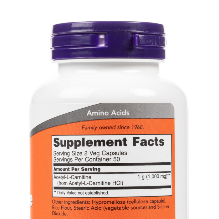 Now - Acetyl-L-Carnitine - Supplement Facts