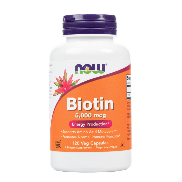 NOW Foods - Biotin 5000mcg - 120VegCapsules