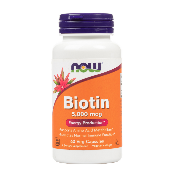 NOW Foods - Biotin 5000mcg - 60 Veg Capsules