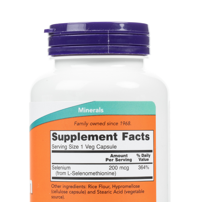 Now - Selenium - Veg Capsules - Supplement Facts