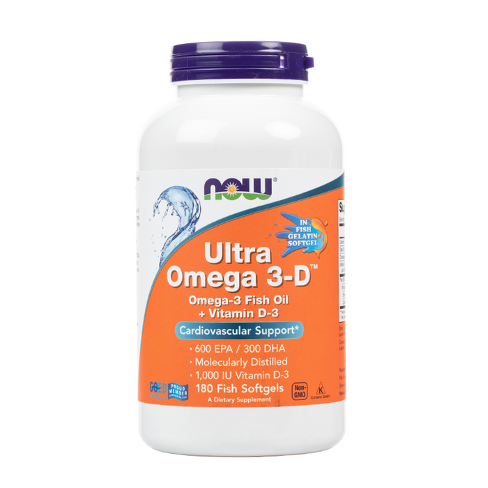 Now - Ultra Omega 3-D - Softgels - 180 Softgels