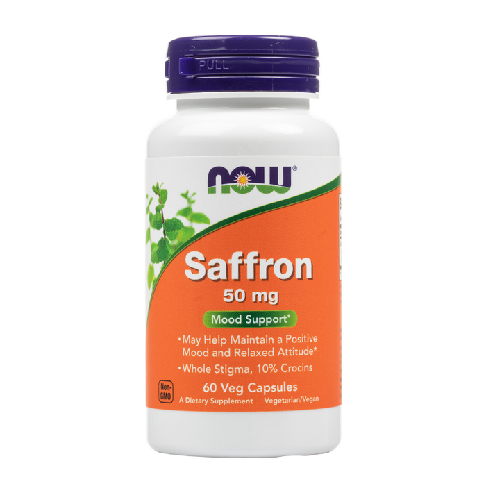 Now Foods - Saffron 50mg Veg Capsules - 60 Capsules
