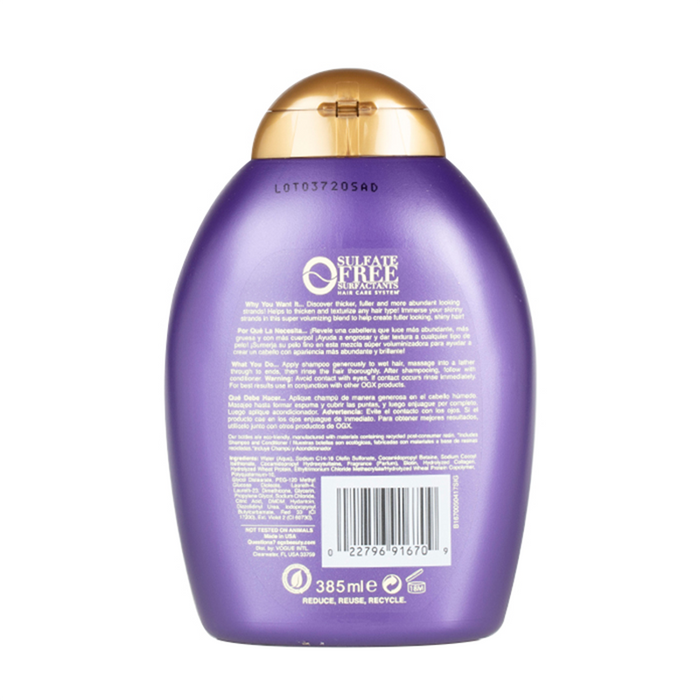 OGX Beauty Biotin & Collagen Conditioner - Back