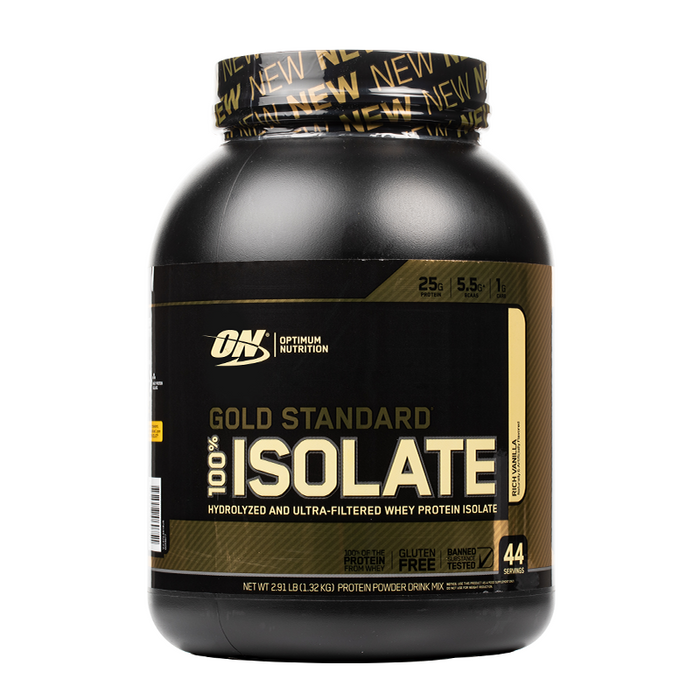 Optimum Nutrition - Gold Standard 100% Isolate Protein - 3Lbs - Rich Vanilla - 44 Servings