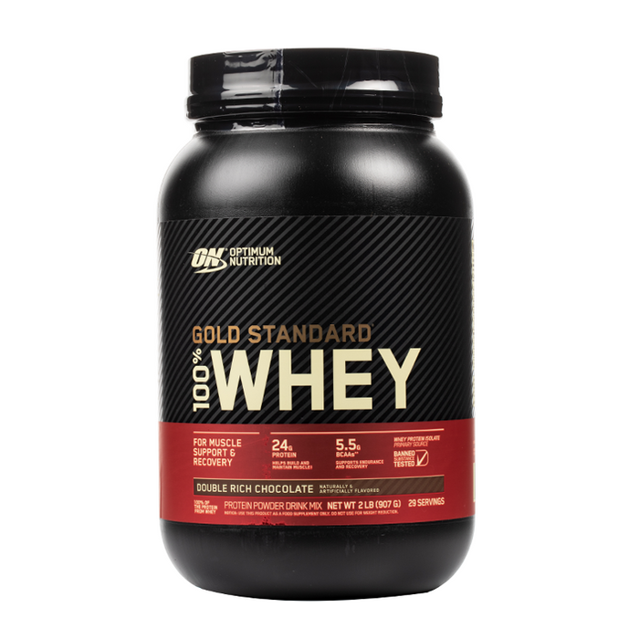 Optimum Nutrition - Gold Standard 100% Whey Protein - 2LB - Double Rich Chocolate